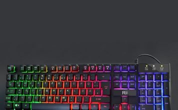 Rii RK100 Gaming Tastatur105 Tasten MIX Farbe LED Hintergrundbeleuchtung