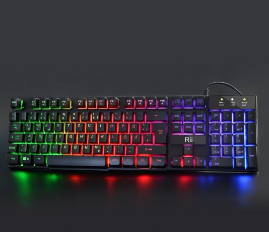 Rii RK100 Gaming Tastatur105 Tasten MIX Farbe LED Hintergrundbeleuchtung