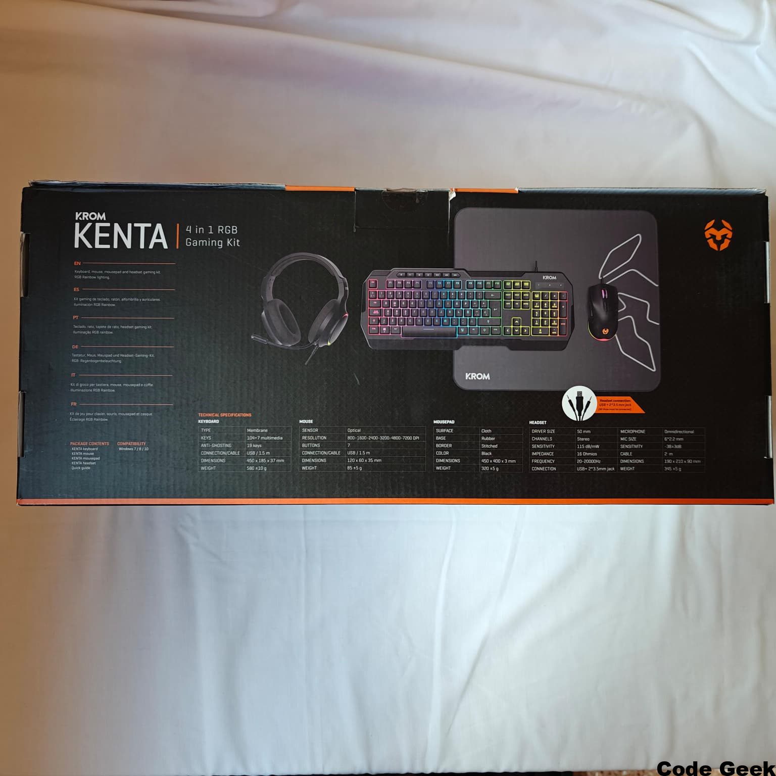 Alfombrilla Krom Kenta Textura