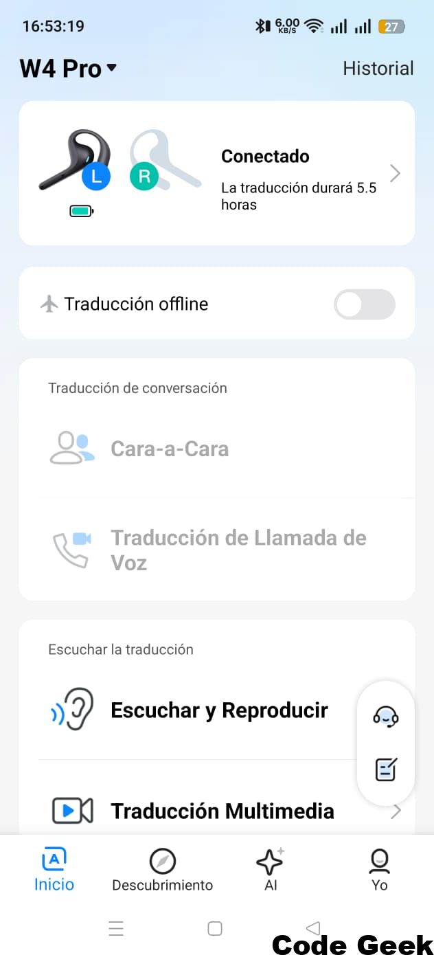 Timekettle W4 Pro Detalle Carga