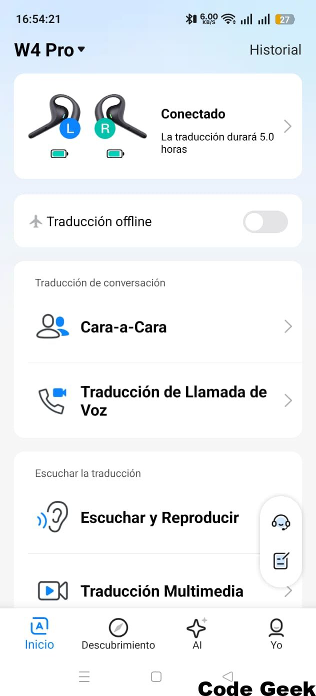 Timekettle W4 Pro Perfil