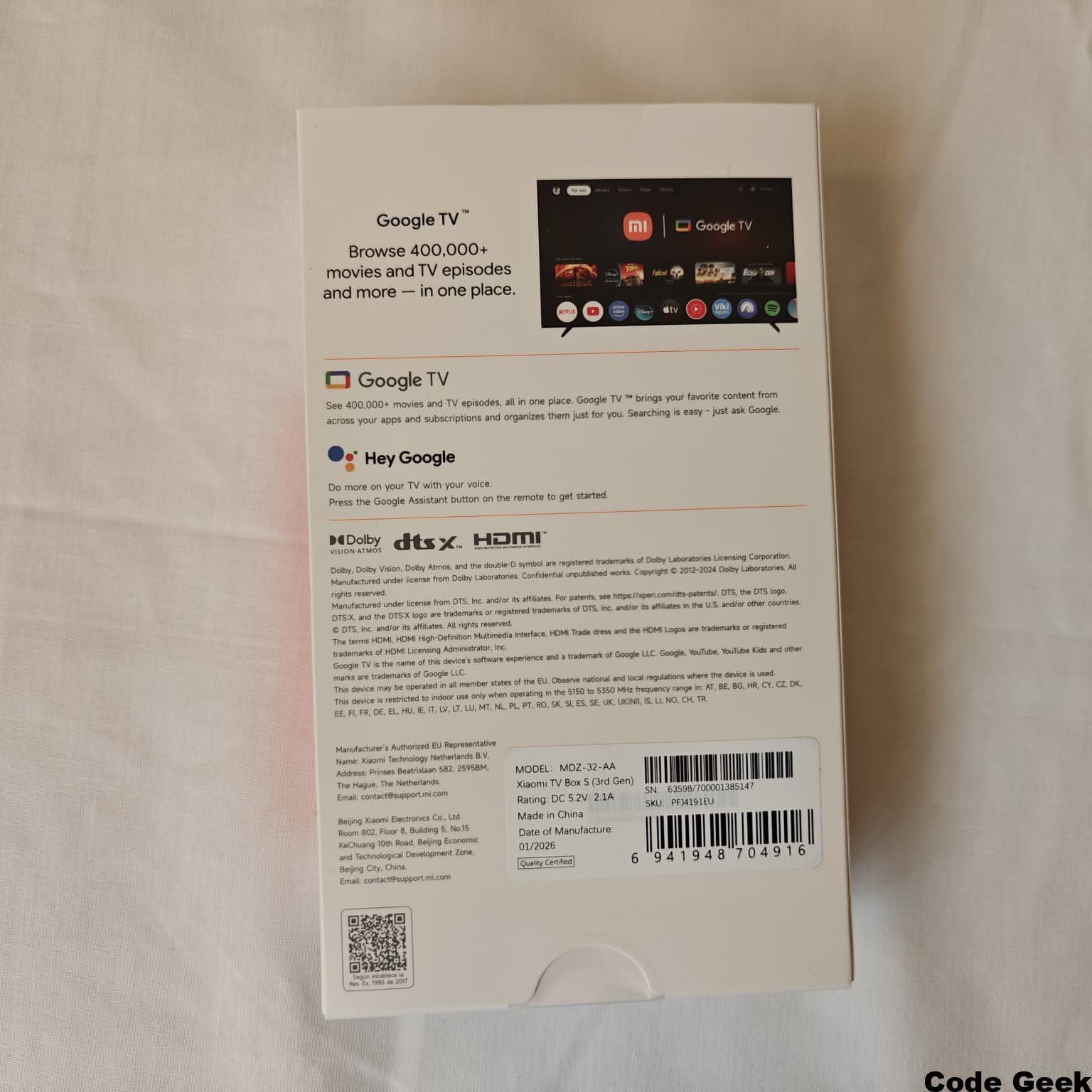 Xiaomi TV Box S Mando a Distancia